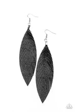 Load image into Gallery viewer, Paparazzi Feather Fantasy - Black Earring
