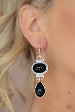 Load image into Gallery viewer, Paparazzi Icy Shimmer - Black Earring
