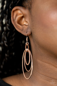 Paparazzi Shimmer Surge - Rose Gold Earrings