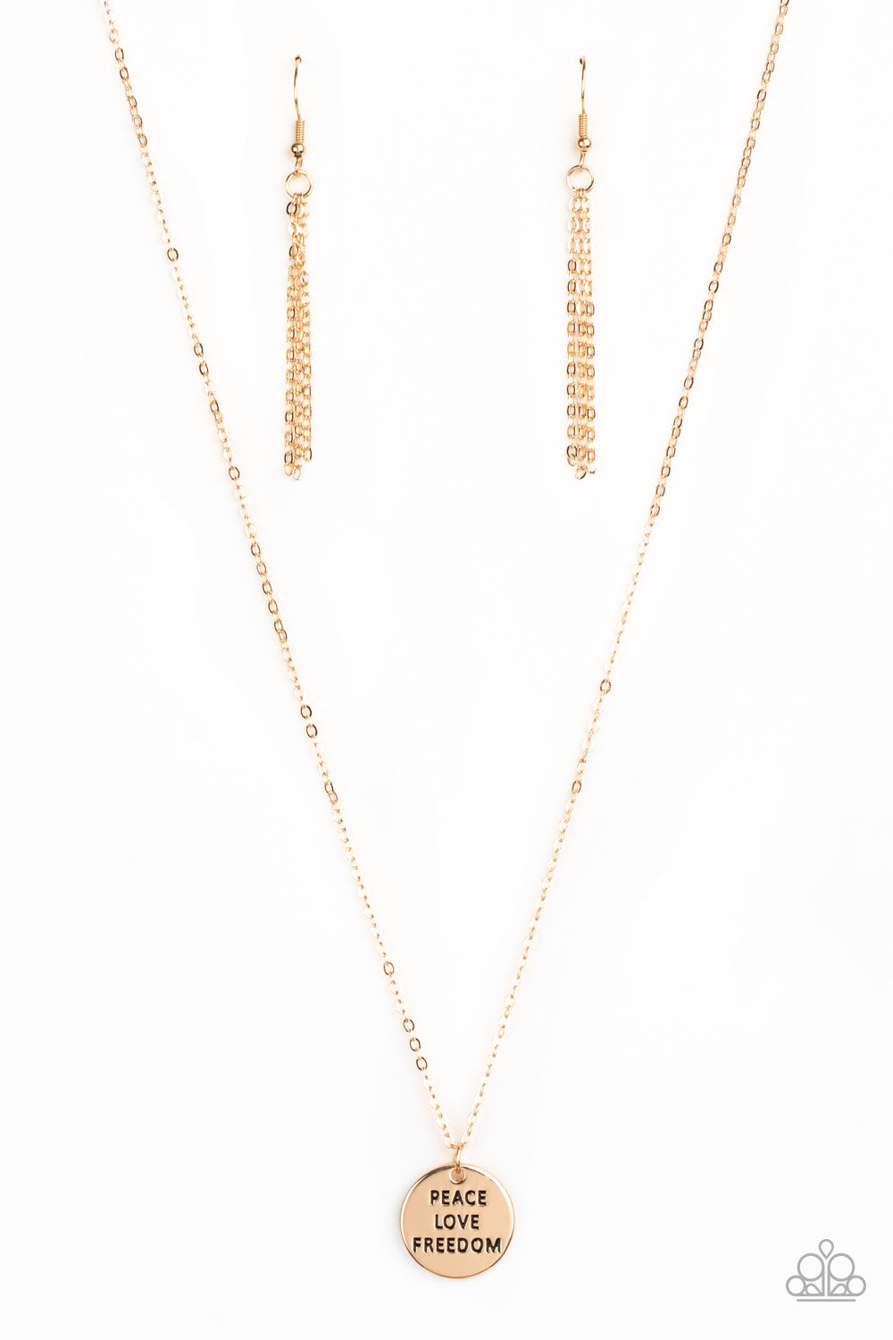Paparazzi Freedom Isnt Free - Gold Necklace