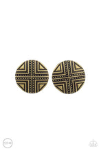 Load image into Gallery viewer, Paparazzi Shielded Shimmer - Brass Earrings
