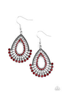 Paparazzi Castle Collection - Red Earring
