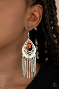 Paparazzi Scattered Storms - Red Earring