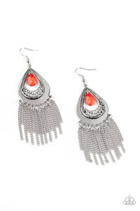 Paparazzi Scattered Storms - Red Earring