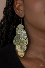 Load image into Gallery viewer, Paparazzi Hibiscus Harmony - Brass Earring
