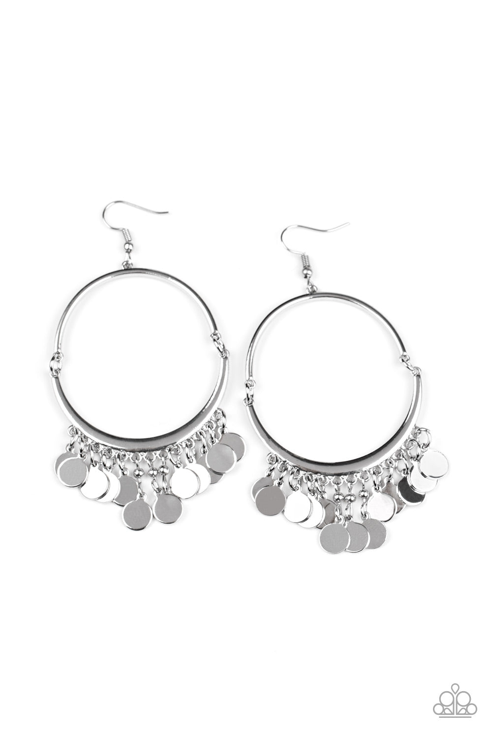 Paparazzi Speed of SPOTLIGHT - Silver Earrings