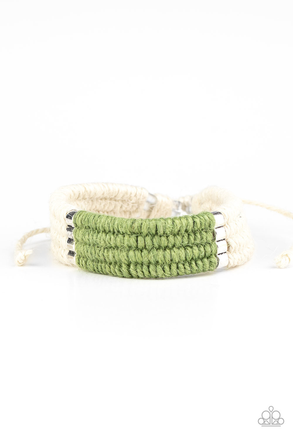 Paparazzi Hot Cross BUNGEE - Green Bracelet