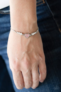 Paparazzi Big-Hearted Beam - Pink Bracelet