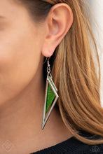 Load image into Gallery viewer, Paparazzi Evolutionary Edge - Green Earring

