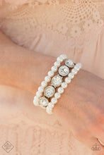 Load image into Gallery viewer, Paparazzi Flawlessly Flattering - White Bracelet
