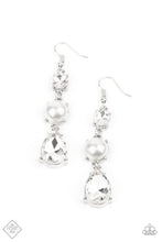 Load image into Gallery viewer, Paparazzi Unpredictable Shimmer - White Earrings
