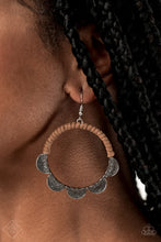 Load image into Gallery viewer, Paparazzi Tambourine Trend - Brown Earring
