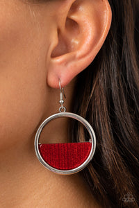 Paparazzi Stuck in Retrograde - Red Earring