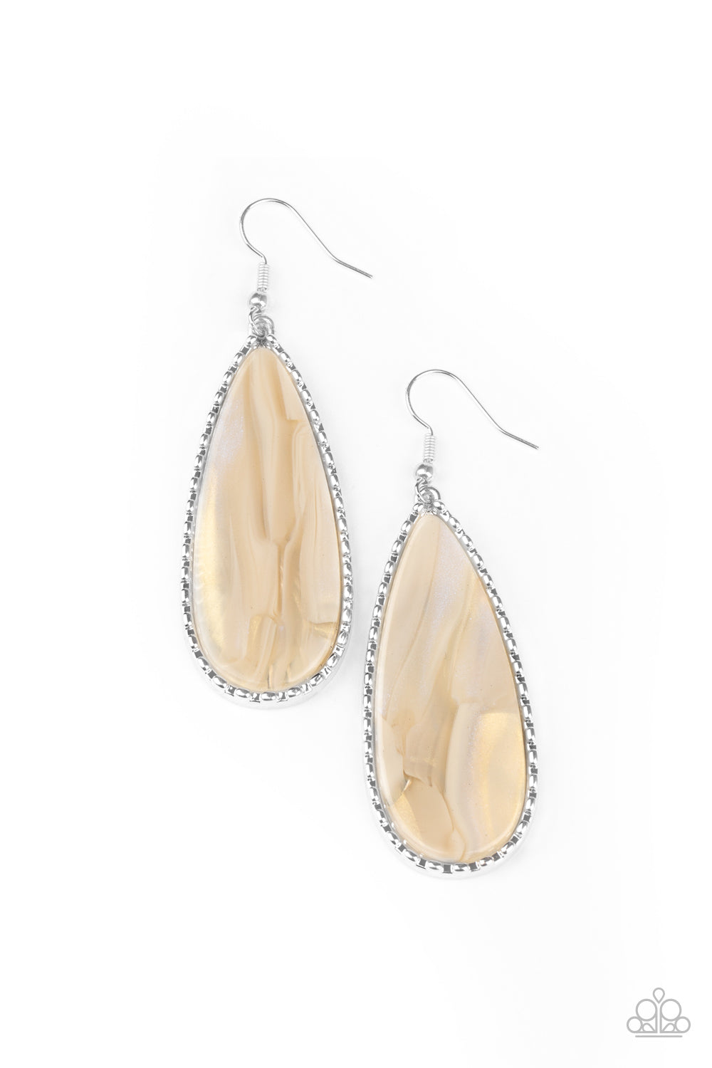 Paparazzi Ethereal Eloquence - White Earrings
