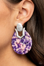 Load image into Gallery viewer, Paparazzi HAUTE Flash - Purple Earring
