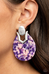 Paparazzi HAUTE Flash - Purple Earring
