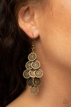 Load image into Gallery viewer, Paparazzi Blushing Blooms - Brass Earring
