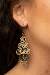 Paparazzi Blushing Blooms - Brass Earring