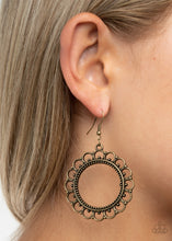 Load image into Gallery viewer, Paparazzi Sun Lounge - Brass Earring
