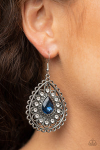 Paparazzi Eat, Drink, and BEAM Merry - Blue Earrings
