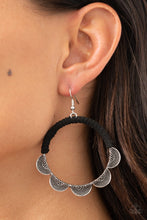 Load image into Gallery viewer, Paparazzi Tambourine Trend - Black Earrings
