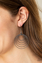 Load image into Gallery viewer, Paparazzi Elliptical Elegance - Black Earring

