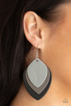 Load image into Gallery viewer, Paparazzi Light as a LEATHER - Black Earring

