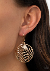 Paparazzi Palm Perfection - Gold Earrings