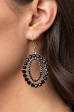 Load image into Gallery viewer, Paparazzi Deluxe Luxury - Black Earring

