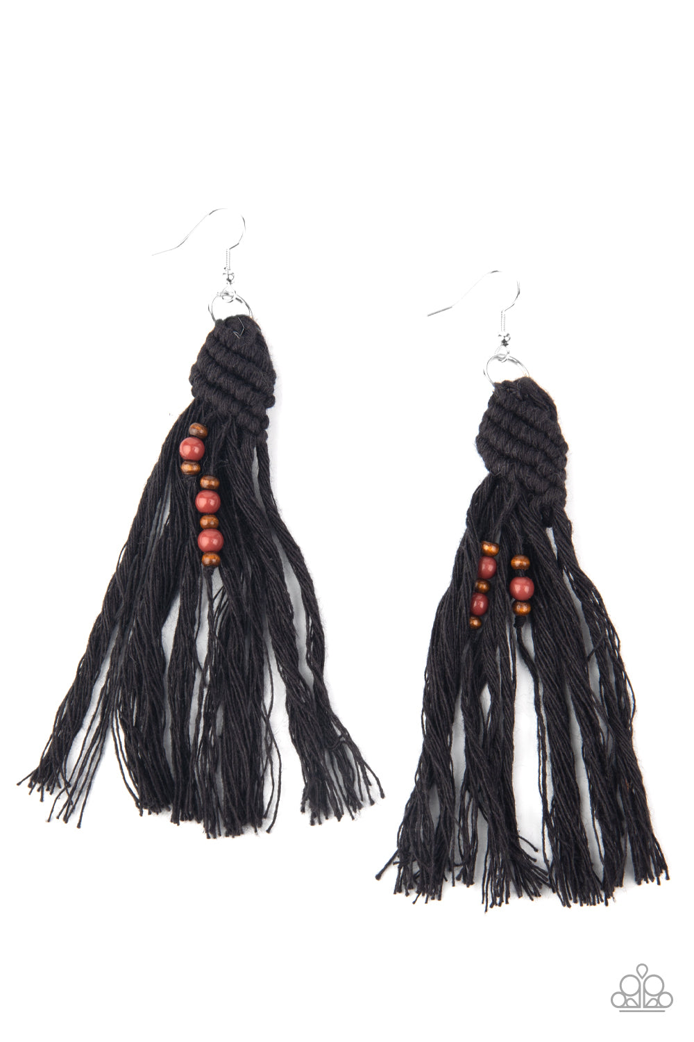 Paparazzi Beach Bash - Black Earrings