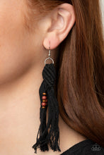 Load image into Gallery viewer, Paparazzi Beach Bash - Black Earrings

