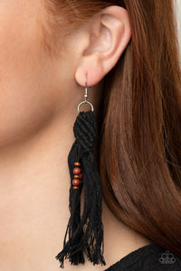 Paparazzi Beach Bash - Black Earrings