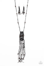 Load image into Gallery viewer, Paparazzi Macrame Majesty - Black Necklace
