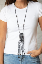 Load image into Gallery viewer, Paparazzi Macrame Majesty - Black Necklace
