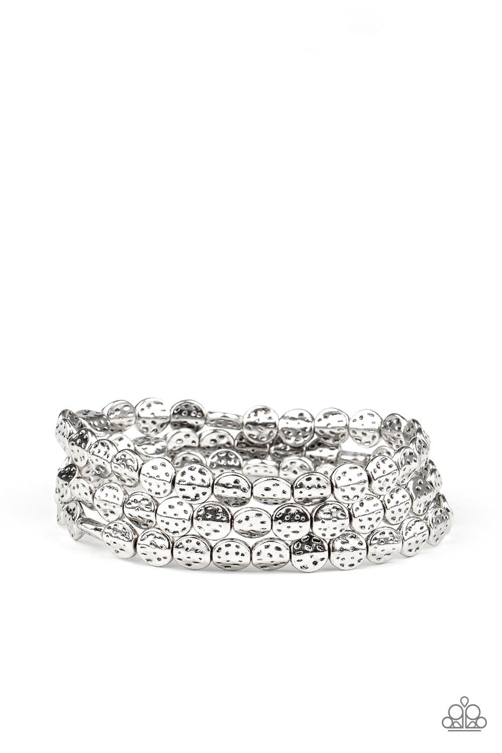 Paparazzi Hammered Heirloom - Silver Bracelet