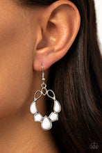 Load image into Gallery viewer, Paparazzi Its Rude to STEER - White Earrings
