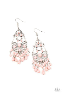 Paparazzi Glass Slipper Glamour - Pink Earring