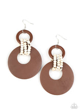 Load image into Gallery viewer, Paparazzi Beach Day Drama - Brown Earrings
