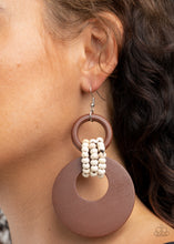 Load image into Gallery viewer, Paparazzi Beach Day Drama - Brown Earrings

