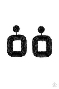 Paparazzi Beaded Bella - Black Earring