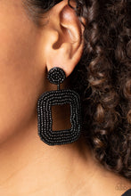 Load image into Gallery viewer, Paparazzi Beaded Bella - Black Earring
