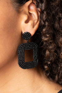 Paparazzi Beaded Bella - Black Earring