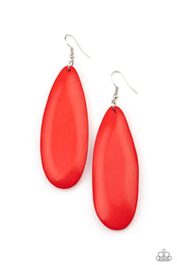 Paparazzi Tropical Ferry - Red Earrings