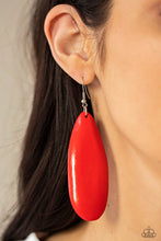 Load image into Gallery viewer, Paparazzi Tropical Ferry - Red Earrings
