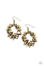 Load image into Gallery viewer, Paparazzi Try as I DYNAMITE - Brass Earrings
