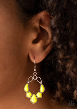 Load image into Gallery viewer, Paparazzi Its Rude to STEER - Yellow Earring
