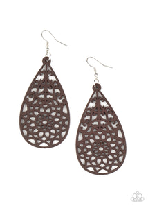 Paparazzi Seaside Sunsets - Brown Earring