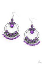 Load image into Gallery viewer, Paparazzi Palm Breeze - Purple Earrings
