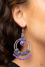 Load image into Gallery viewer, Paparazzi Palm Breeze - Purple Earrings
