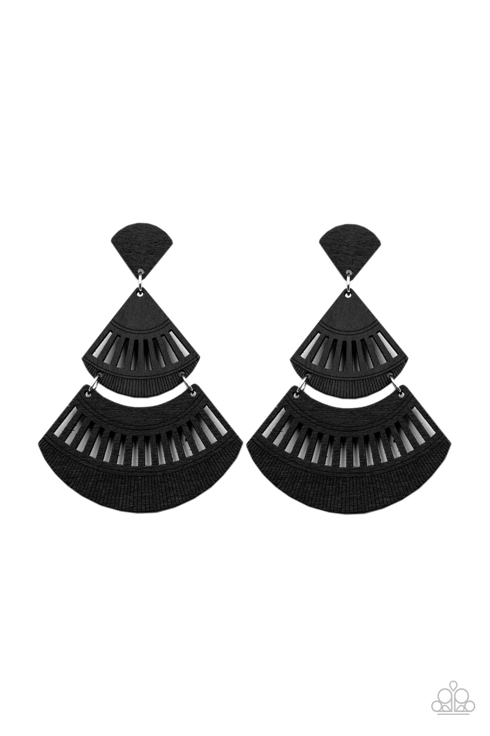 Paparazzi Oriental Oasis - Black Earrings